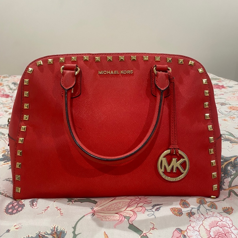 Michael Kors Sandrine Studded Satchel